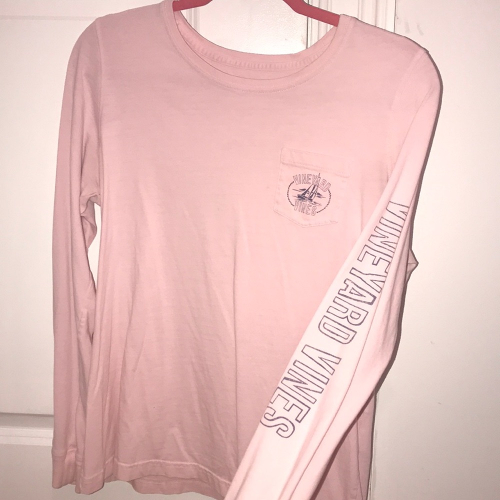Pink Vineyard Vines Long Sleeve Tee